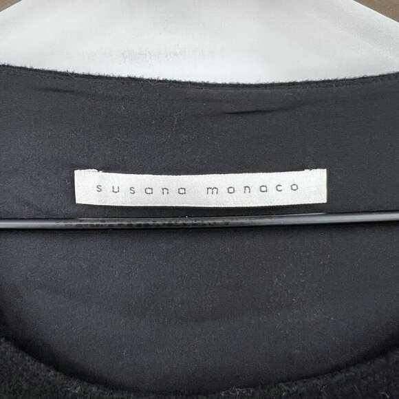 Susana Monaco Black Wool Blend Sample Dress Size 4 *Runs Small* - Picture 4 of 7